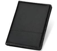 Konper Classic Padfolio/Junior Portfolio Folder Case, Business A5 Binder Organizer Notepad for Men Women, 5 x 8 Writing Pad Included,Black.