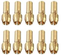 Konrunppy 10pcs Drill Chuck 0.5-3.2mm Brass Rotary Tool Drill Chuck Accessories for Electric Grinding Drills (Tail Diameter 4.3mm)