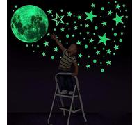 Konsait Glow in The Dark Stickers, 435pcs Luminous Dots Stars and Moon DIY Wall Stickers, Glow in The Dark Stars Ceiling Wall Decorations for Bedroom Nursery Baby Kids Living Room Decor