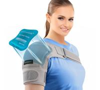 KONSEDIK Recovery Shoulder Brace for Men&Women,Shoulder Stability Supports,Adjustable Fit Sleeve Wrap,for Shoulder Injuries,Tendonitis,Dislocation,Torn Rotator Cuff,AC Joint Pain Relief (Gray,Medium)