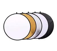 Konseen 32"/80cm Portable 5 in 1 Light Reflector Collapsible Round Multi Disc Translucent, Silver, Gold, White, and Black Reflector for Studio or Photography
