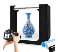 Konseen Photo Studio Light Box 39''x39''x39'' /100x100x100 cm Dimmable Shooting Tent 384pcs LED Beads Photography Cube Kit with 3 PVC Backdrops and Carrying Bag,UK Plug
