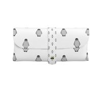 KoNsev Grey Penguin Luxurious Leather Eyeglass Case With Premium Quality, Sleek Design For Your Precious Specs