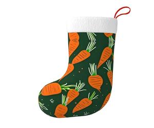 KoNsev Happy Carrot Print Christmas Stockings,18 Inches Large Stocking Personalized Xmas Hanging Stocking Decorations