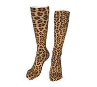 KoNsev Women Dress Colorful 3D Print Crew Socks,Knit Boots Socks for Men,Long socks,Rough Leopard print, Rough Leopard Print, One size