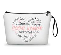 KONSOM Bcba Behavior Analyst Therapist Special Education Teacher Appreciation Thank You Funny Birthday Farewell Gifts Small Makeup Cosmetic Bag for Women Female Coworker Friend Christmas