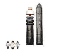 konsoo For Tissot 1853 Le Locle Seastar Gentleman Ballade Men's Women's Leather Watch Strap, Blackp1, 20mm