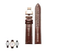 konsoo For Tissot 1853 Le Locle Seastar Gentleman Ballade Men's Women's Leather Watch Strap, Brownp2, 20mm