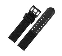konsoo Leather Nylon Watch Band For Hamilton Khaki Field H760250/h77616533/h70605963 H68201993 Men Canvas Watch Strap, Black-black, 20mm