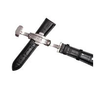 konsoo Leather Watch Strap For Tissot Le Locle 1853, Gentleman Couturier Ballade, Blacks, 22 mm
