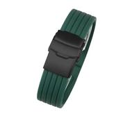 konsoo Natural silicone watch strap for Hamilton Khaki Navy Jazzmaster Field Classic watch band(Greenb,18mm)