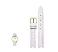 konsoo Notched Leather Strap For GC PASHA DE Men's Women's Special Hand Bracelet for Rossini(Whiteg,22-14mm)