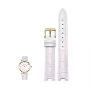 konsoo Notched Leather Strap For GC PASHA DE Men's Women's Special Hand Bracelet for Rossini(Whiter,22-14mm)