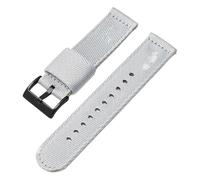 konsoo Nylon Strap For Blancpain X Collaboration Quick Release Replace Watch Band with Stainless Steel Buckle, Grey black, 20mm