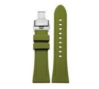 konsoo Silicone Watch Straps For Diesel Models DZ4318 DZ4323 DZ7395 Rubber watchband large faces(Army greens b,22mm)