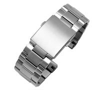konsoo Stainless Steel watch Bracelet For Diesel DZ4318 DZ4323 DZ4283 DZ4309 Curved Solid Metal Watchband(Silver)