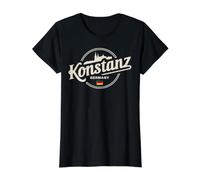 Konstanz Germany City Travel Iconic Landmarks Value Graphic T-Shirt, Women, Black, M