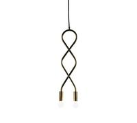 Konsthantverk Eld Pendant - 2 Rods Raw Brass