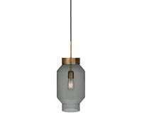 Konsthantverk Fenomen Large Pendant - Smoke-coloured Glass & Brass