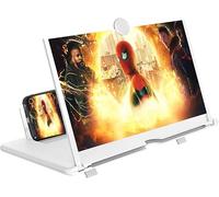 Konstreet for Mobile Phone Screen Magnifier, Screen Amplifier 3D HD Screen Projector with Foldable Stand, for Watching Movies, Games and Read, Compatible with All Phones (White, 18 Inches)