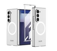 Konstreet for Samsung Galaxy Fold 7 Case Magnetic Cover for fold 7 with Screen Protector Slim Thin Soft Wireless Charging Lens Protection case for Galaxy fold 7 Silver