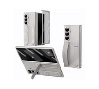 Konstreet for Samsung Galaxy Fold 7 Case with Handheld Strap Frame Screen Protector Full Body Drop Protection Hidden Kickstand Titannium