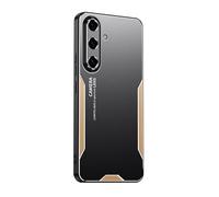 Konstreet for Samsung Galaxy S23 Plus Mobile Phone Case 3 in 1 Aluminum Alloy Back Panel Metal Touch Light and Stylish Design Strong Heat Dissipation Anti-Fingerprint Anti-Drop Ultra-Thin Gold