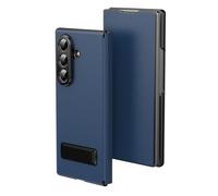 Konstreet for Samsung Galaxy Z Fold 7 Case Maghetic Flip Folding Phone Cover with Kickstandtand Durable Leather Retro Luxury Business Style Full Body Hinge Protective Slim - Navy Blue