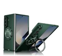 Konstreet for Samsung Galaxy Z Fold 7 case with 360 Rotating Magnetic Ring Stand Equipped with Screen Protector Full Body Protection Shockproof Case for Galaxy Z Fold 7 Green