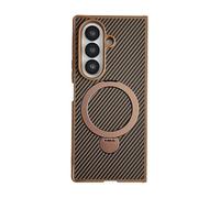 Konstreet for Samsung Galaxy Z Fold 7 Magnetic Case - Slim Texture Finish, 360° Rotating Stand, Comfortable Grip, Wireless Charging Case for Galaxy Fold 7 (Gold)