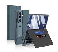 Konstreet for Samsung Galaxy Z Fold 7 Wallet Case, 2 Card Slots, Magnetic Closure Wallet with Kickstand Full Body Protective Case for Galaxy Fold 7, Green