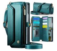 Konstreet for Samsung Galaxy Z Fold 7 Wallet Case with Durable Leather Cover, Card Holder Flip Flap, Wrist Strap, Zipper Closure, and RFID Blocking