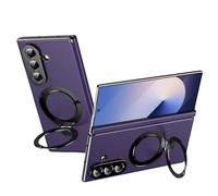 Konstreet Leather Case for Samsung Galaxy Z Fold 7 Premium Leather Kickstand Cover Hinge Protection Slim Protective Case for Men & Women, Durable Case for Galaxy fold 7 Purple