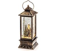 Konstsmide 2888-000 LED Snow Globe Lantern "Santa Scene", Water Filled/Water Sp