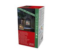 Konstsmide 4351-000 LED Snow Globe Lantern Santa and Reindeer Scene/Warm White Diode/Transformer or Battery 3xC 1.5V (excl.)/5 Hour Timer/Water Filled, Brown, 25.0 cm*8.5 cm*17.5 cm