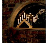 Konstsmide 7 Candle LED Natural Candlestick Bridge