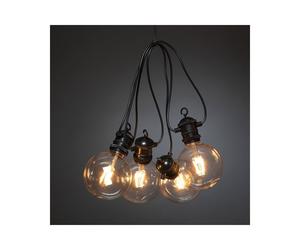 Konstsmide 9.15M Extension Set of 10 Amber LED Globe Festoon Lights