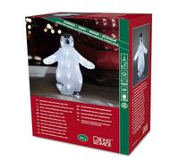 Konstsmide Acrylic Black/White Penguin, 30cm, 24 LED : Battery Operated : 6184-203