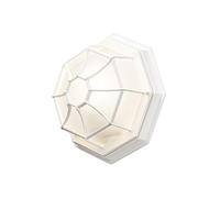 Konstsmide Basic Outdoor Wall Light Mains Powered and Ceiling Light/1 x 60 W E27 Max Lamp/Opal-Frosted Glass/Aluminium/IP23/Outside Light White
