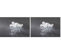Konstsmide Battery LED Metal Balls Maroq Decoration - 10 LED Fairy Lights - Cold White- 3188-303 (Pack of 2)