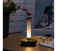 Konstsmide Biarritz LED table lamp, IP54, battery, CCT, gold