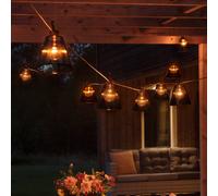 Konstsmide Biergarten fairy lights extension, black lampshade