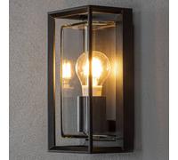 Konstsmide Brindisi outdoor wall light, black, metal, 26 cm high, IP54