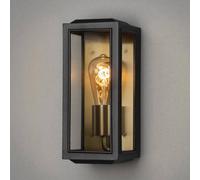 Konstsmide Carpi outdoor wall lamp, black, width 12.5 cm