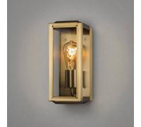 Konstsmide Carpi outdoor wall lamp, brass, width 12.5 cm