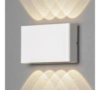 Konstsmide Chieri LED outdoor wall light, 8-bulb, white