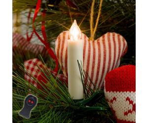 Konstsmide Christmas Battery-powered LED Xmas tree candles, 10-bulb