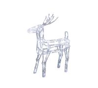 Konstsmide Christmas Decorations 67cm Crystal Acrylic Standing Reindeer Light Outdoor or Indoor