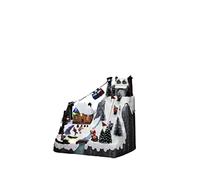 Konstsmide Christmas Decorations LED Scene, with Music, Battery Operated or USB, Indoor, Black Cable, PVC Polyresin, Resin, Multi Coloured