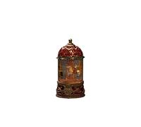 Konstsmide Christmas Decorations LED Snow Globe, Christmas Rotating Carousel, Water-Filled, with 5-Hour Timer, Battery Operated and USB, Indoor, 3 x AA 1.5 V (not Included)